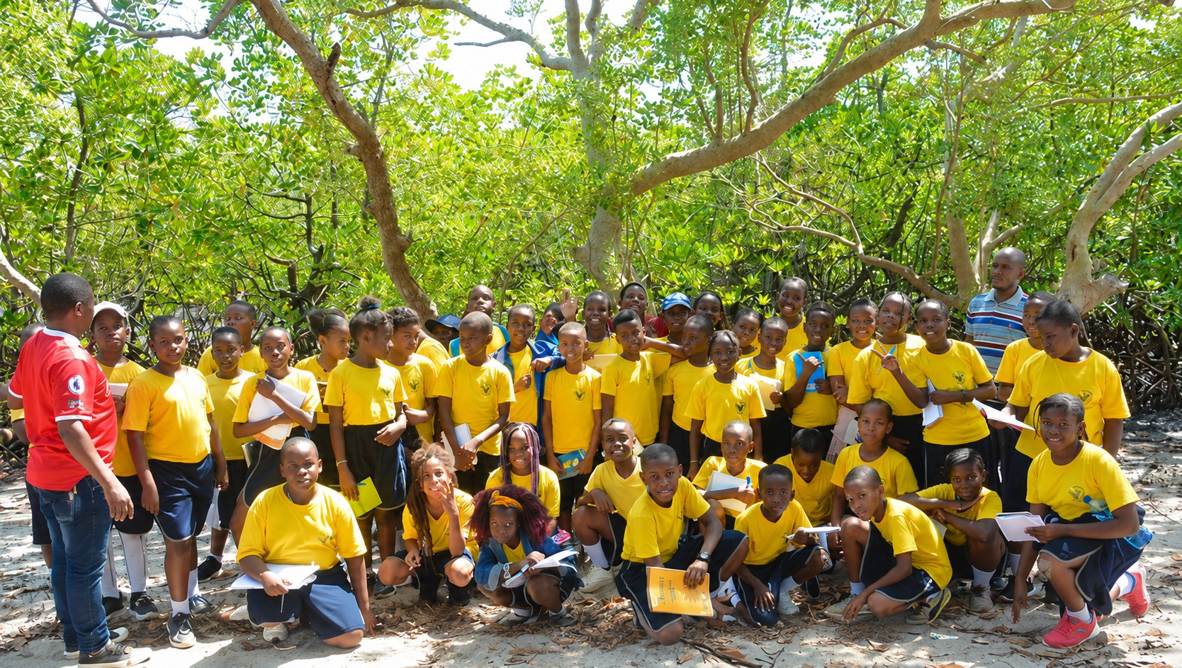 Pupils on a learning visit to Bagamoyo