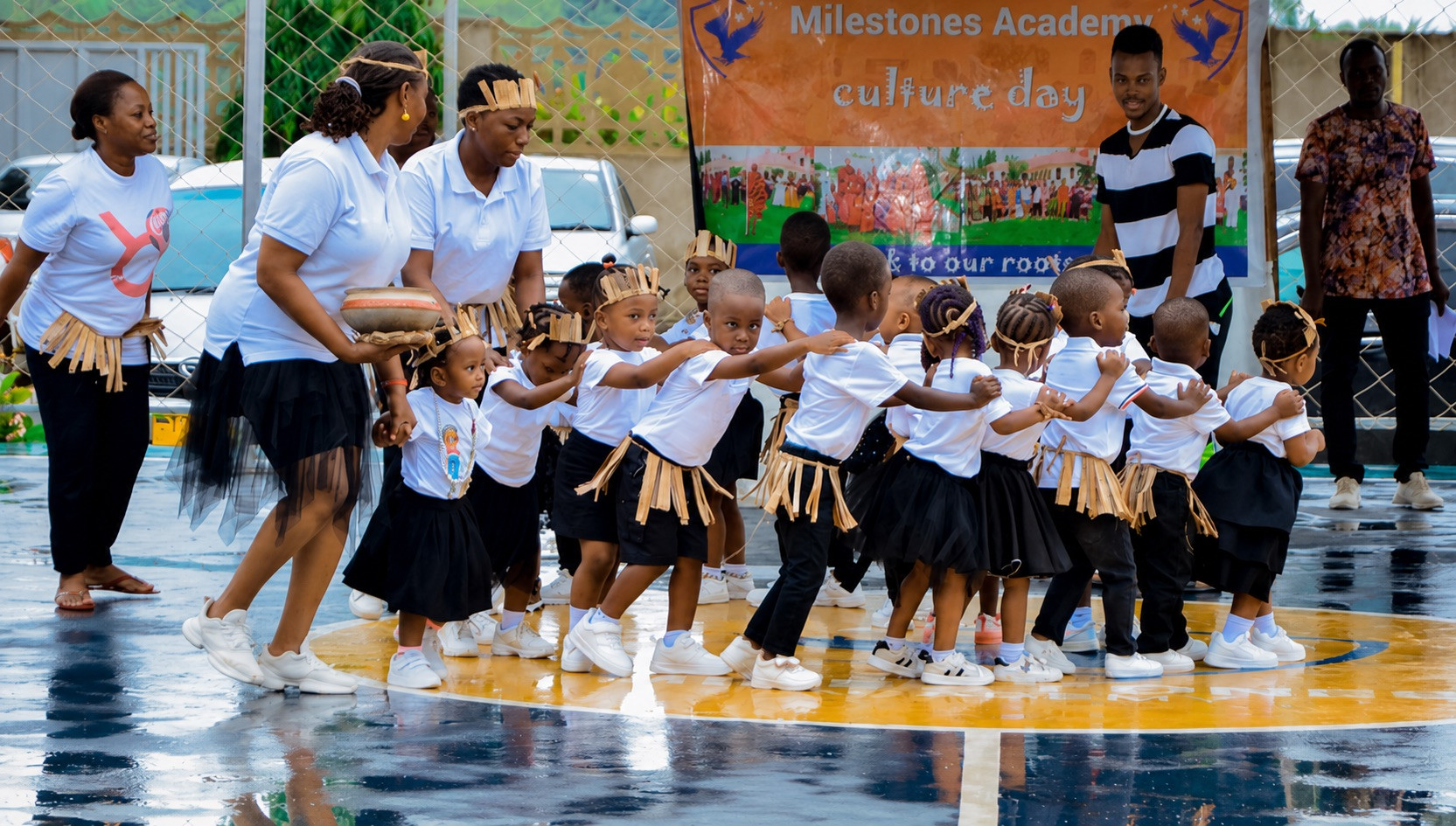 Pre-school children performing a traditional dance during Culture Day