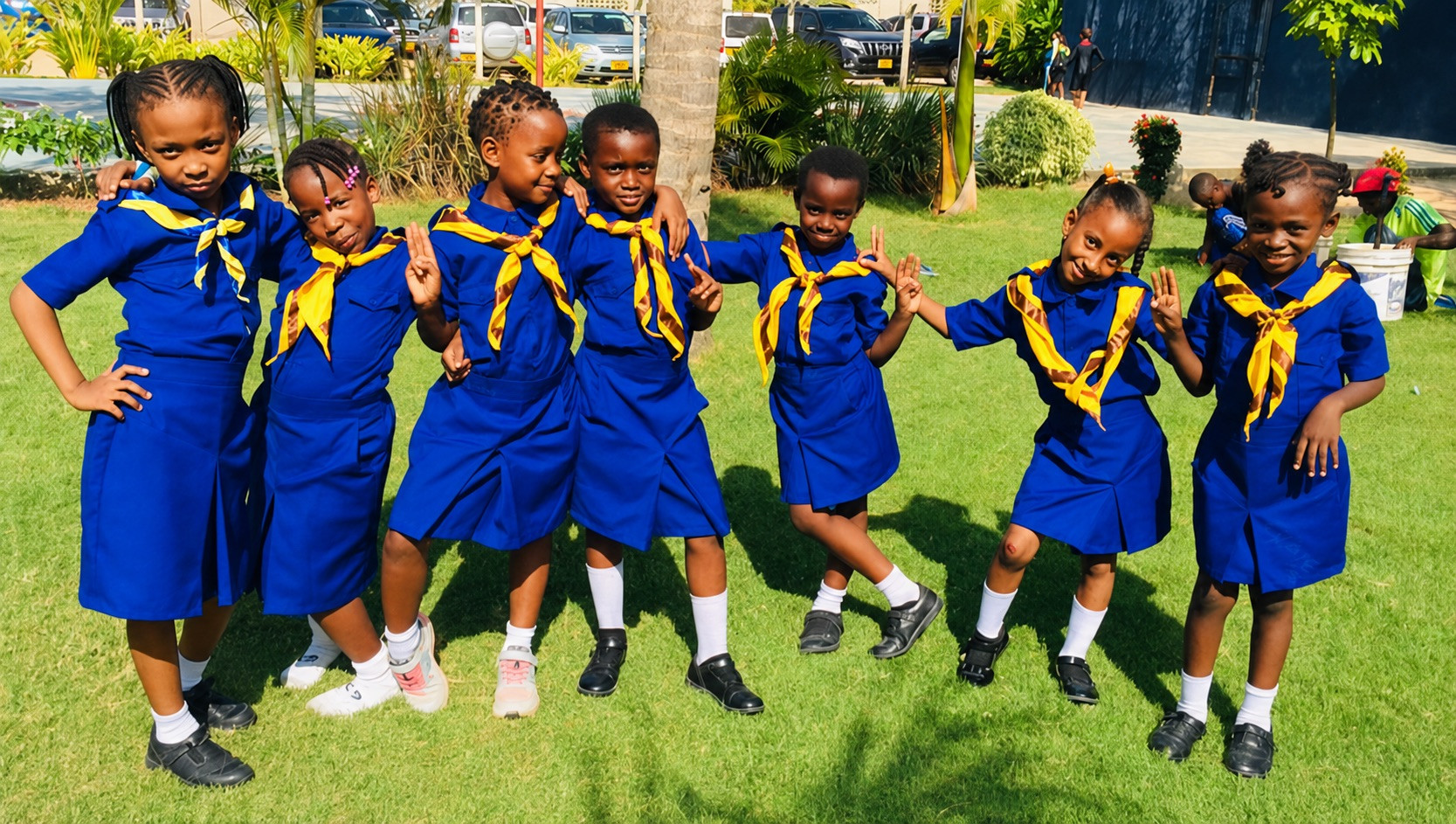 Pupils taking part in a Girl Guides activity at Milestones Academy